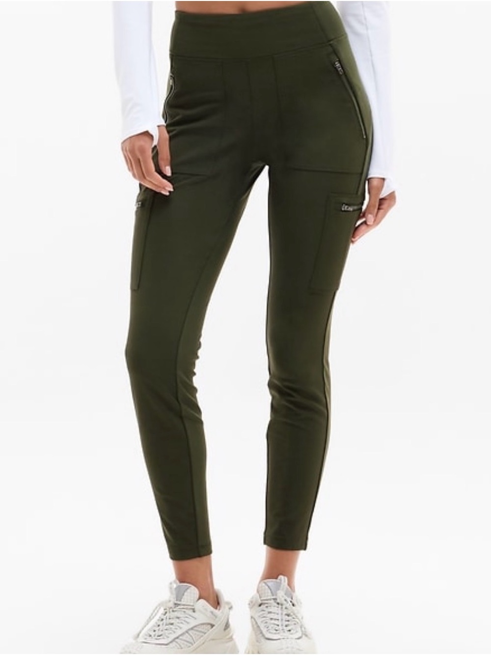 Athleta Olive High-Rise Cargo Skinny Pants